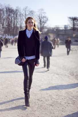 Pantaloni skinny de piele