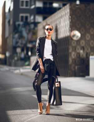 Pantaloni skinny de piele