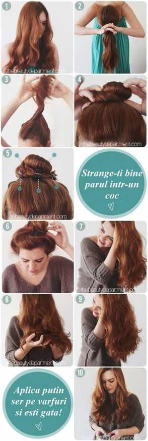 Moduri în care îţi poţi face bucle rapide fără unelte de styling