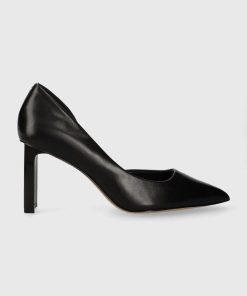 Aldo pantofi de piele Ligowan culoarea negru, cu toc drept, 13658282.LIGOWAN 9BYX-OBD1UH_99X