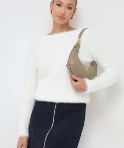 Morgan pulover femei, culoarea alb, călduros 9BYX-SWD198_00X