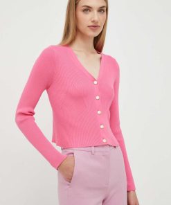 Morgan cardigan femei, culoarea roz, light 9BYX-SWD1CW_30X