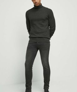 Medicine jeansi barbati, culoarea negru ZBYX-SJM703_99J