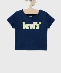 Levi's tricou copii culoarea albastru marin, cu imprimeu PPYY-TSB08N_59X