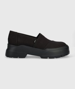 Toms pantof Alpargata Combat Low femei, culoarea negru, cu platforma, 10019548 PPYX-OBD3Z3_99X