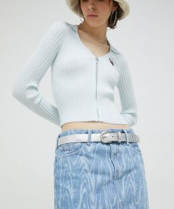 Tommy Jeans fusta jeans mini, drept PPYX-SDD0CH_50J