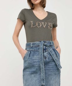 Morgan fusta jeans mini, drept PPYX-SDD0I5_55X