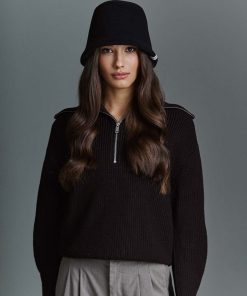 LE SH KA headwear palarie de lana Black Bucket culoarea negru, de lana PPYH-CAD06G_99X