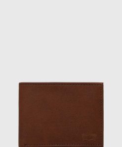 Levi's portofel de piele culoarea maro PPYH-PFU01D_88X