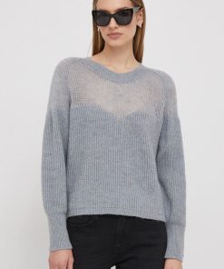 Pepe Jeans pulover din amestec de lana FEMKE femei, culoarea gri, călduros PPYH-SWD07R_90X