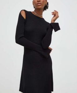 Answear Lab rochie culoarea negru, mini, evazati BMYX-SUD0GC_99X