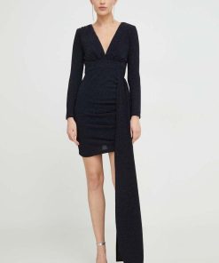 Answear Lab rochie culoarea negru, mini, mulata BMYX-SUD0GF_99X