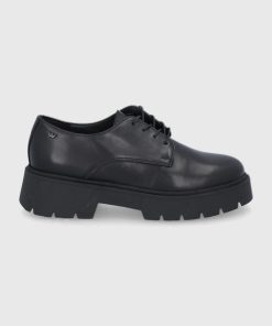 Wojas Pantofi de piele femei, culoarea negru, cu platformă MBY8-OBD02L_99X